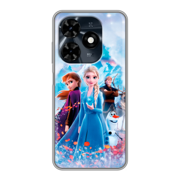 Силиконовый чехол на Tecno Spark 20C с принтом Холодное сердце Frozen Силиконовый чехол на Tecno Spark 20C с принтом Холодное сердце Frozen