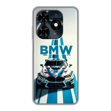 Силиконовый чехол на Tecno Spark 20C с принтом БМВ BMW Силиконовый чехол на Tecno Spark 20C с принтом БМВ BMW