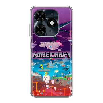 Силиконовый чехол на Tecno Spark 20C с принтом Майнкрафт Minecraft Силиконовый чехол на Tecno Spark 20C с принтом Майнкрафт Minecraft