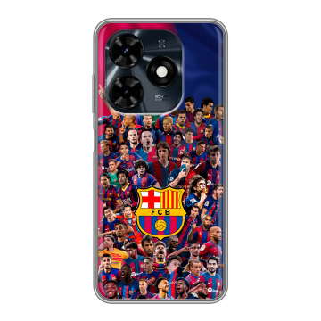 Силиконовый чехол на Tecno Spark 20C с принтом Барселона Barcelona