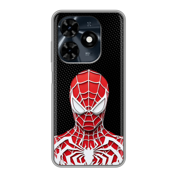 Силиконовый чехол на Tecno Spark 20C с принтом человек паук spiderman Силиконовый чехол на Tecno Spark 20C с принтом человек паук spiderman
