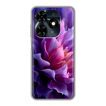 Силиконовый чехол на Tecno Spark 20C с принтом женский цветы