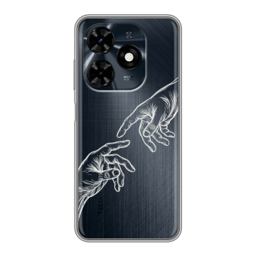 Силиконовый чехол на Tecno Spark 20C с принтом Сотворение мира