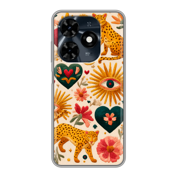 Силиконовый чехол на Tecno Spark 20C с принтом Модный принт