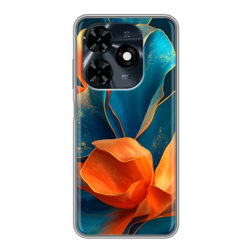 Силиконовый чехол на Tecno Spark 20C с принтом Цветы