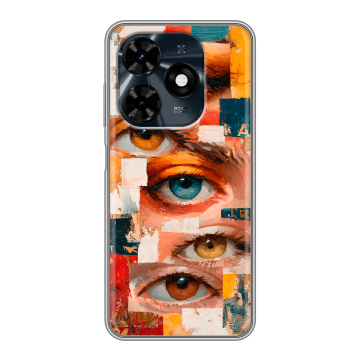 Силиконовый чехол на Tecno Spark 20C с принтом Модный принт