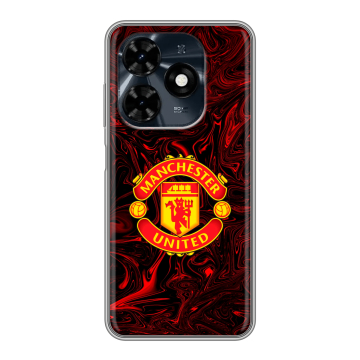 Силиконовый чехол на Tecno Spark 20C с принтом Manchester United