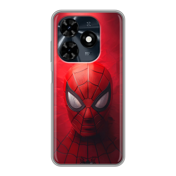 Силиконовый чехол на Tecno Spark 20C с принтом Spiderman Человек паук