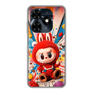 Силиконовый чехол на Tecno Spark 20C с принтом Labubu Лабубу Силиконовый чехол на Tecno Spark 20C с принтом Labubu Лабубу