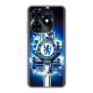 Силиконовый чехол на Tecno Spark 20C с принтом Chelsea Челси