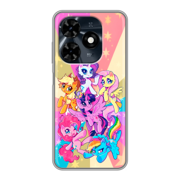 Силиконовый чехол на Tecno Spark 20C с принтом My little pony Дружба чудо
