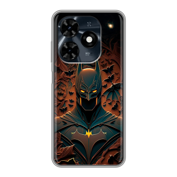 Силиконовый чехол на Tecno Spark 20C с принтом Batman Бэтмен
