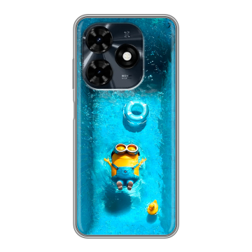 Силиконовый чехол на Tecno Spark 20C с принтом Миньоны