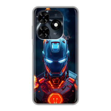 Силиконовый чехол на Tecno Spark 20C с принтом IronMan Железный человек Силиконовый чехол на Tecno Spark 20C с принтом IronMan Железный человек