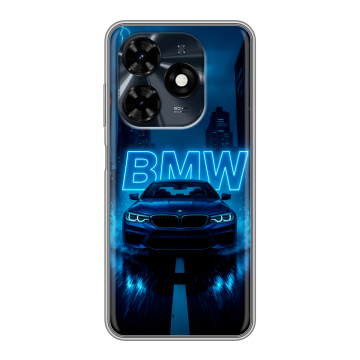 Силиконовый чехол на Tecno Spark 20C с принтом BMW БМВ