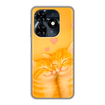 Силиконовый чехол на Tecno Spark 20C с принтом Милые котята Силиконовый чехол на Tecno Spark 20C с принтом Милые котята
