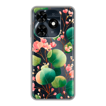 Силиконовый чехол на Tecno Spark 20C с принтом женский