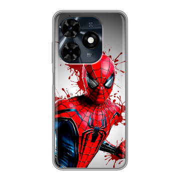 Силиконовый чехол на Tecno Spark 20C с принтом Spiderman Человек паук Силиконовый чехол на Tecno Spark 20C с принтом Spiderman Человек паук