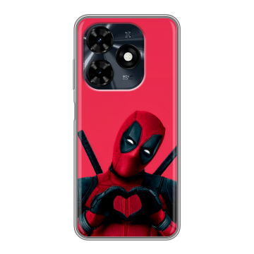 Силиконовый чехол на Tecno Spark 20C с принтом Дедпул Deadpool Силиконовый чехол на Tecno Spark 20C с принтом Дедпул Deadpool