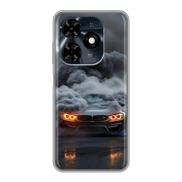 Силиконовый чехол на Tecno Spark 20C с принтом BMW БМВ