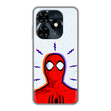 Силиконовый чехол на Tecno Spark 20C с принтом Spiderman Человек паук