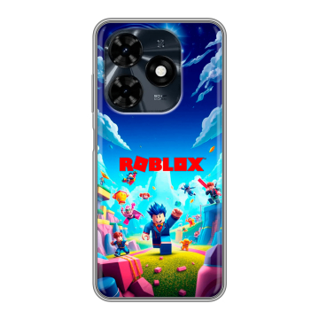 Силиконовый чехол на Tecno Spark 20C с принтом Roblox Роблокс Силиконовый чехол на Tecno Spark 20C с принтом Roblox Роблокс