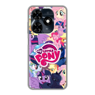 Силиконовый чехол на Tecno Spark 20C с принтом My little pony Дружба чудо