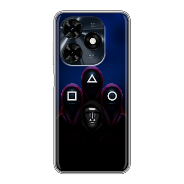Силиконовый чехол на Tecno Spark 20C с принтом Игра Кальмара