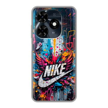 Силиконовый чехол на Tecno Spark 20C с принтом Nike Найк Силиконовый чехол на Tecno Spark 20C с принтом Nike Найк