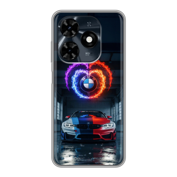 Силиконовый чехол на Tecno Spark 20C с принтом BMW БМВ Силиконовый чехол на Tecno Spark 20C с принтом BMW БМВ