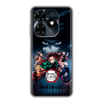 Силиконовый чехол на Tecno Spark 20C с принтом Demon Slayer Клинок рассекающий демонов Силиконовый чехол на Tecno Spark 20C с принтом Demon Slayer Клинок рассекающий демонов