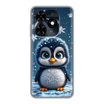 Силиконовый чехол на Tecno Spark 20C с принтом Новый год