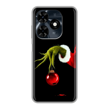 Силиконовый чехол на Tecno Spark 20C с принтом Новый год Гринч