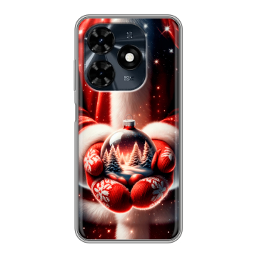 Силиконовый чехол на Tecno Spark 20C с принтом Новый год