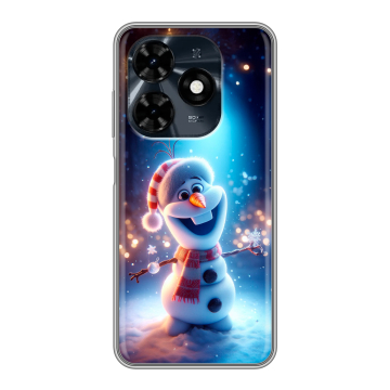 Силиконовый чехол на Tecno Spark 20C с принтом Новый год