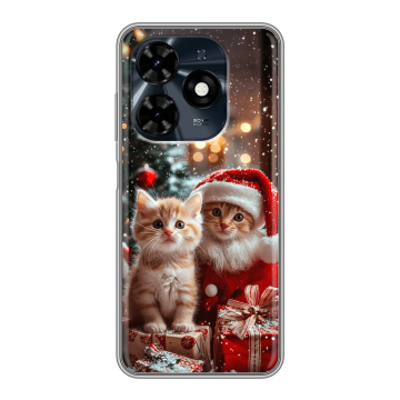 Силиконовый чехол на Tecno Spark 20C с принтом Новый год