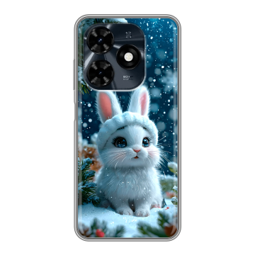 Силиконовый чехол на Tecno Spark 20C с принтом Новый год