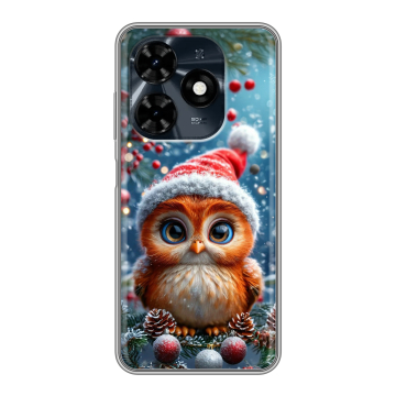 Силиконовый чехол на Tecno Spark 20C с принтом Новый год