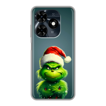 Силиконовый чехол на Tecno Spark 20C с принтом Новый год