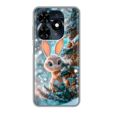 Силиконовый чехол на Tecno Spark 20C с принтом Новый год