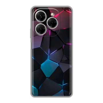 Силиконовый чехол на Tecno Spark 20 Pro с принтом Геометрия неона Силиконовый чехол на Tecno Spark 20 Pro с принтом Геометрия неона