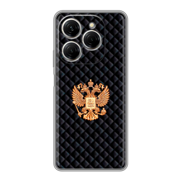 Силиконовый чехол на Tecno Spark 20 Pro с принтом Герб России принт