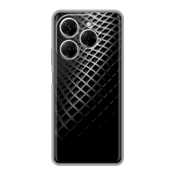Силиконовый чехол на Tecno Spark 20 Pro с принтом Текстура металла
