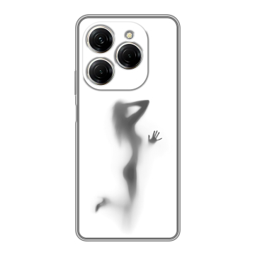 Силиконовый чехол на Tecno Spark 20 Pro с принтом Силуэт
