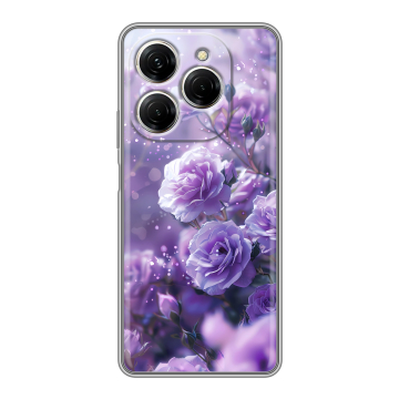 Силиконовый чехол на Tecno Spark 20 Pro с принтом Розы цветы Силиконовый чехол на Tecno Spark 20 Pro с принтом Розы цветы