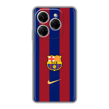 Силиконовый чехол на Tecno Spark 20 Pro с принтом Барселона Barcelona
