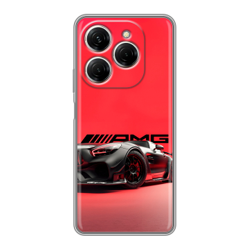 Силиконовый чехол на Tecno Spark 20 Pro с принтом Мерседес Mercedes AMG