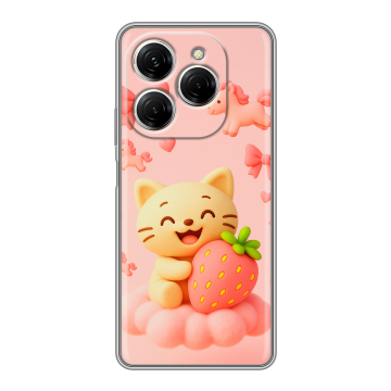 Силиконовый чехол на Tecno Spark 20 Pro с принтом для девочек