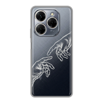 Силиконовый чехол на Tecno Spark 20 Pro с принтом Сотворение мира