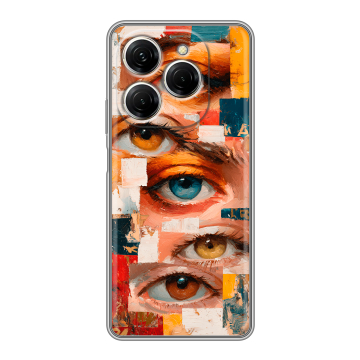 Силиконовый чехол на Tecno Spark 20 Pro с принтом Модный принт